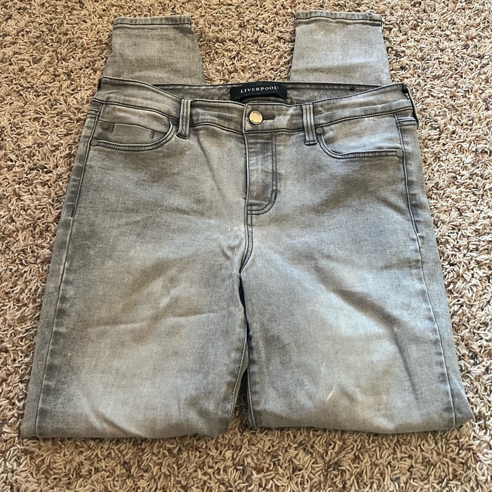Liverpool Grey Ankle Skinny Jeans